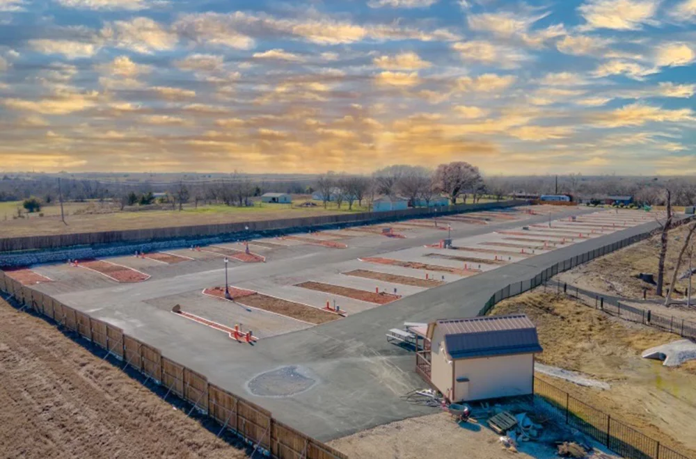 aerial shots of lavon oaks rv park